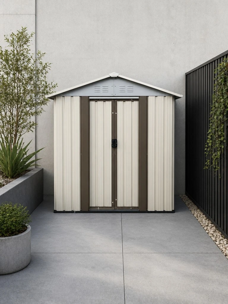 5*3ft Two Sliding Doors, White, Pointed, For Debris Storage