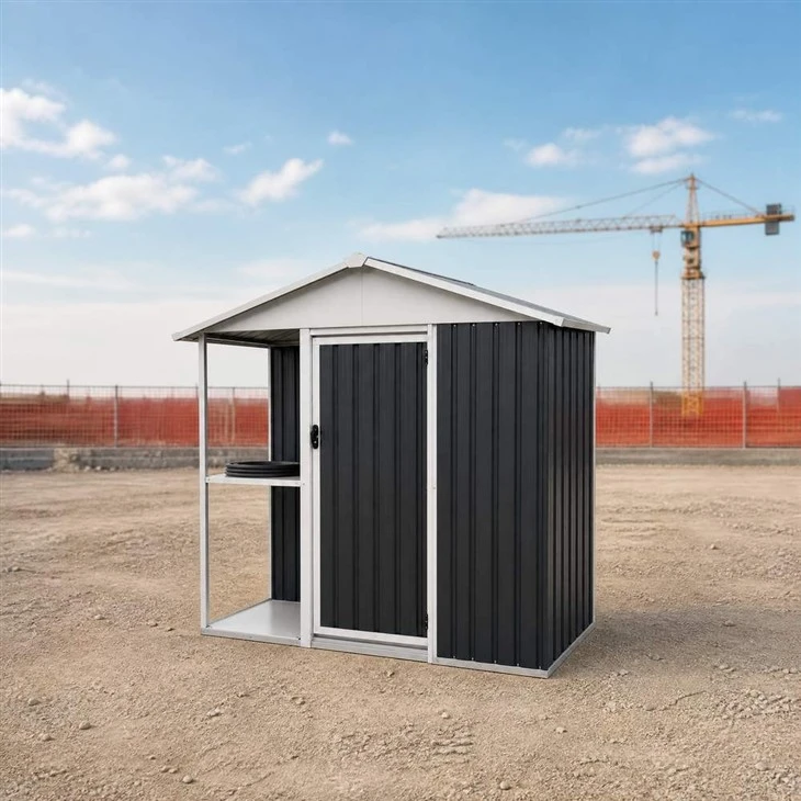 6×4FT Metal Garden Shed With Side Storage suppliers