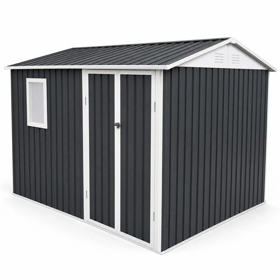 Dark Grey Steel Shed 9x6 ft suppliers