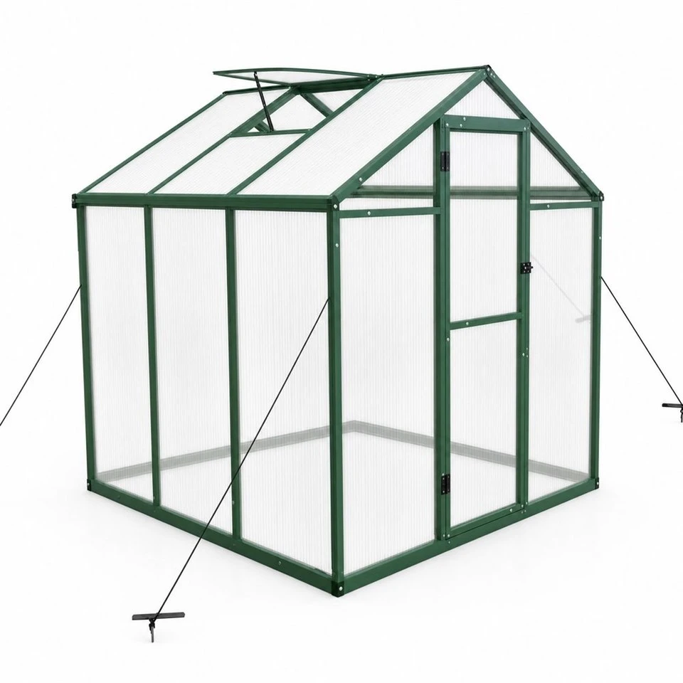 Garden Greenhouse 6x10 ft Polycarbonate