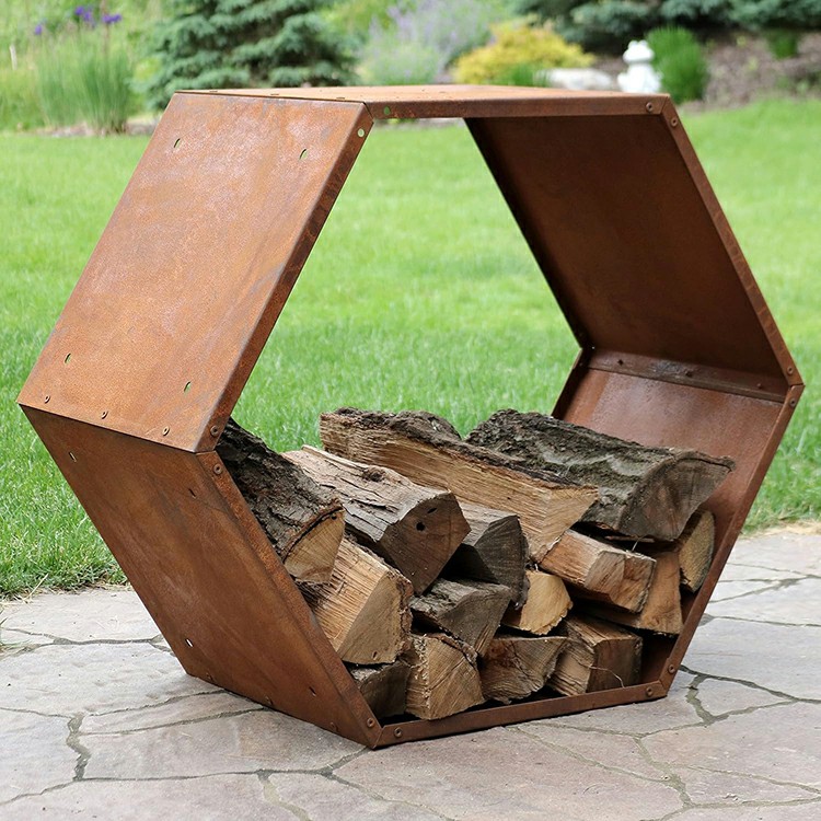 Outdoor Metal Wood Rack