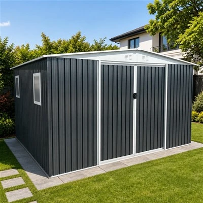 12*10ft Pointed Tin Tool House For Patio Patio Finishing Tools
